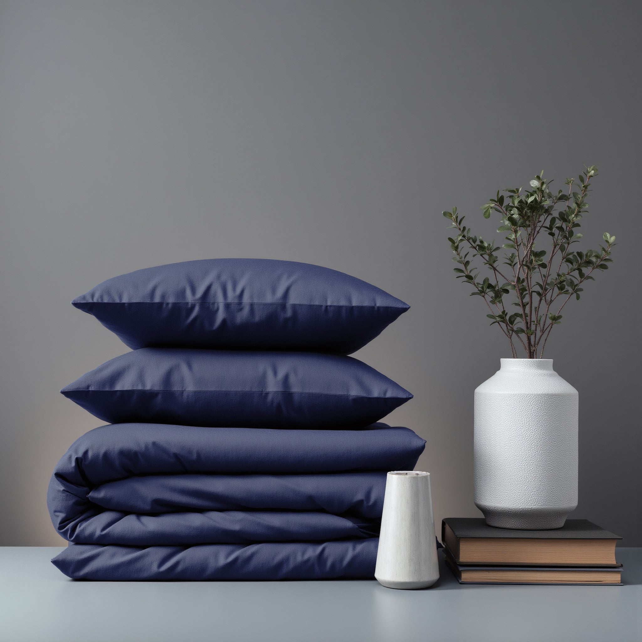 The House Of Emily One Pair Of 200 TC Percale PLAIN WHITE