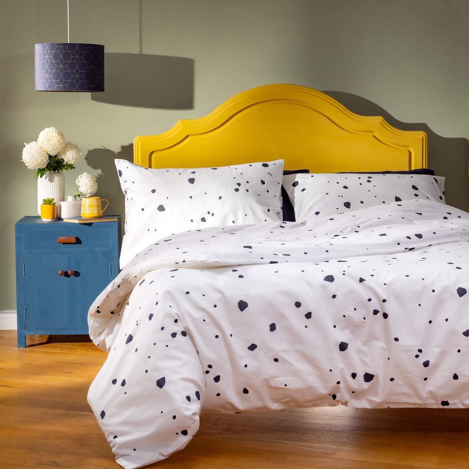 Spotty Cotton Sateen Duvet Cover — Cuddledown